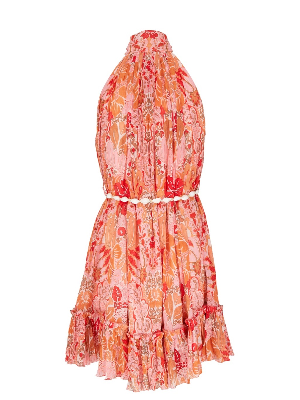 ZIMMERMANN Violet Coral Floral Halter Dress AU 1, US Small 6/8